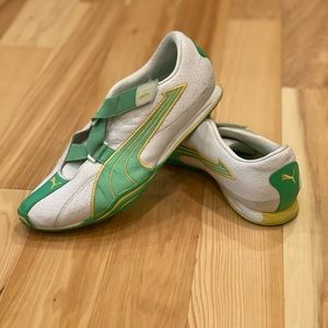 Puma Cell sneakers Women 10, white/yellow/green